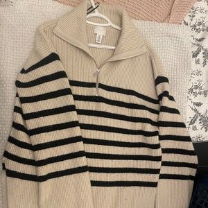 H&M Quarter Zip Knit Sweater